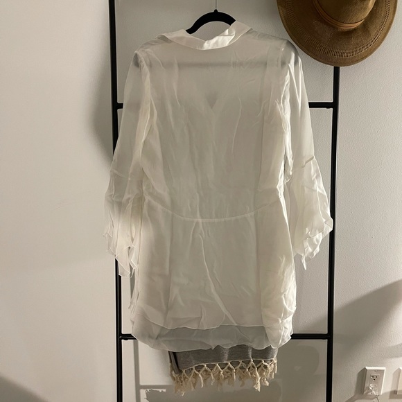 Alice + Olivia Priscilla white button down mini dress size 2 - Picture 8 of 9